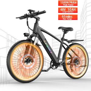26" 1500W Electric Commuter Bike, 28mph Speed