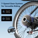 26" 1500W Electric Commuter Bike, 28mph Speed