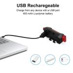 USB Rechargeable Bike Tail Light with 5 LEDs