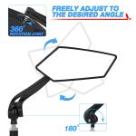 2-Pack Bike Mirrors for 22-25mm Handlebars