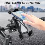 Motorcycle Phone Mount with Auto Lock and Anti-Shake