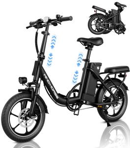 16" Folding Electric Bike, 2 Seats, 25MPH