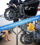 16" Folding Electric Bike, 2 Seats, 25MPH