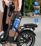 16" Folding Electric Bike, 2 Seats, 25MPH