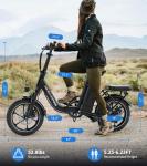 16" Folding Electric Bike, 2 Seats, 25MPH
