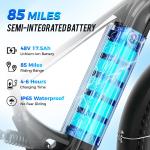 Peak 1800W Electric Fat Tire Mountain Bike