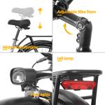 26'' Electric Mountain Bike with 750W Motor