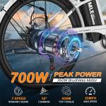 MOPHOTO 24" Electric Adult Cargo Bike 700W