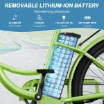 MOONCOOL 24" 26" 700W 7-Speed Electric Bike