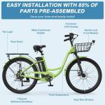 MOONCOOL 24" 26" 700W 7-Speed Electric Bike