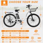 MOPHOTO 24" Electric Adult Cargo Bike 700W