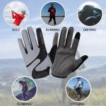 Full Finger Touch Screen Cycling Gloves - Gray