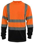 Hi-Vis Reflective Safety T-Shirt in Lime and Orange
