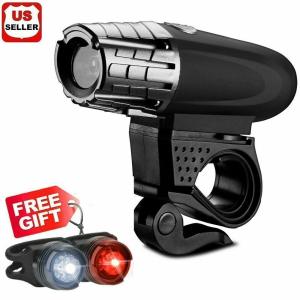 USB Rechargeable LED Bike Headlight and Taillight Set