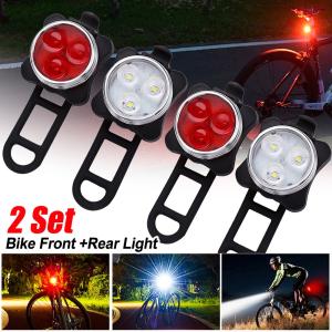 USB Rechargeable LED Bike Headlight and Taillight Set