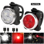 USB Rechargeable LED Bike Headlight and Taillight Set