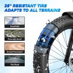 Aipas 26" Fat Tire 1800W Electric Mountain Bike