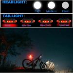 USB Rechargeable LED Bike Headlight and Taillight
