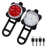 USB Rechargeable LED Bike Headlight and Taillight Set