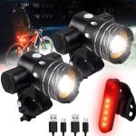 USB Rechargeable LED Bike Headlight and Taillight Set