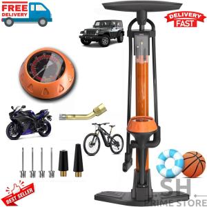 High Pressure Bike Floor Pump with Gauge