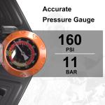 High Pressure Bike Floor Pump with Gauge