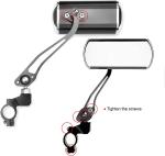 2PCS Flexible Rear View Mirrors for Bikes