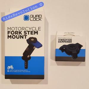 Quad Lock Motorcycle Fork Stem Mount with Dampener