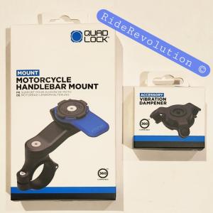 Quad Lock Motorcycle Handlebar Mount with Vibration Dampener
