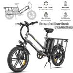 1500W Dual-Battery Cargo E-Bike with Fat Tires