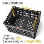 Foldable Rear Bike Basket for Easy Storage