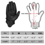 Men's Touch Screen Leather Full Finger Cycling Gloves