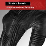 Men's Leather Padded Cruiser Biker Gloves