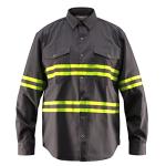 High Visibility Reflective Long Sleeve Work Shirt