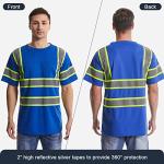 Men's Hi-Vis Reflective Safety Shirts - Short Sleeve