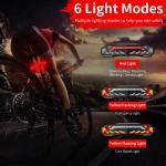 USB Rechargeable LED Bike Tail Light & Horn