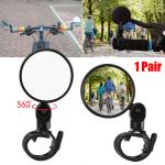 2x Rotatable Bike Handlebar Rearview Mirrors