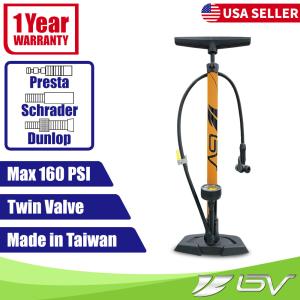 BV Floor Bike Pump with Gauge - 160PSI