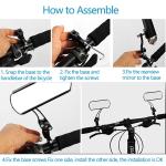 Bicycle Handlebar Rear View Mirror - Rectangle