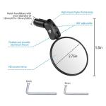 2pcs Handlebar Bike Mirrors with Installation Tools