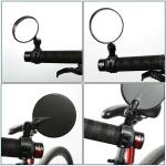 2x Rotatable Bike Handlebar Rearview Mirrors