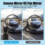 2x Rotatable Bike Handlebar Rearview Mirrors