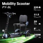 Ultra-Light Foldable Electric Scooter with Three Wheels