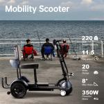 Ultra-Light Foldable Electric Scooter with Three Wheels