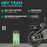 EBKAROCY Folding Electric Bike with Fat Tires