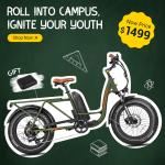 Addmotor M81 750W Electric Cargo Bike with Fat Tires