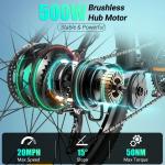 500W Electric Mountain Bike with LCD Display