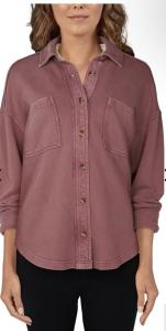 Harbor French Terry Cycling Jacket - Rose Taupe