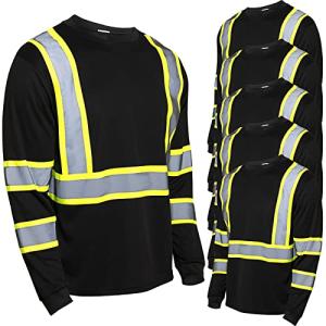 Zhanmai 6 Pack High Visibility Safety T-Shirts