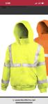 Men's 3XL Reflective Zip Sweatshirt for Safety